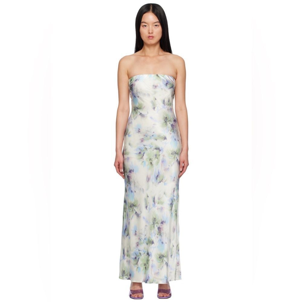 NWT BEC + BRIDGE Strapless Watercolor Moondance Maxi Dress Size 8